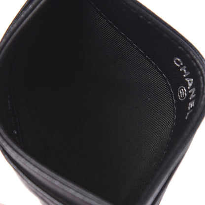 Chanel Lambskin Camellia Embossed Card Holder Black 4 of 7