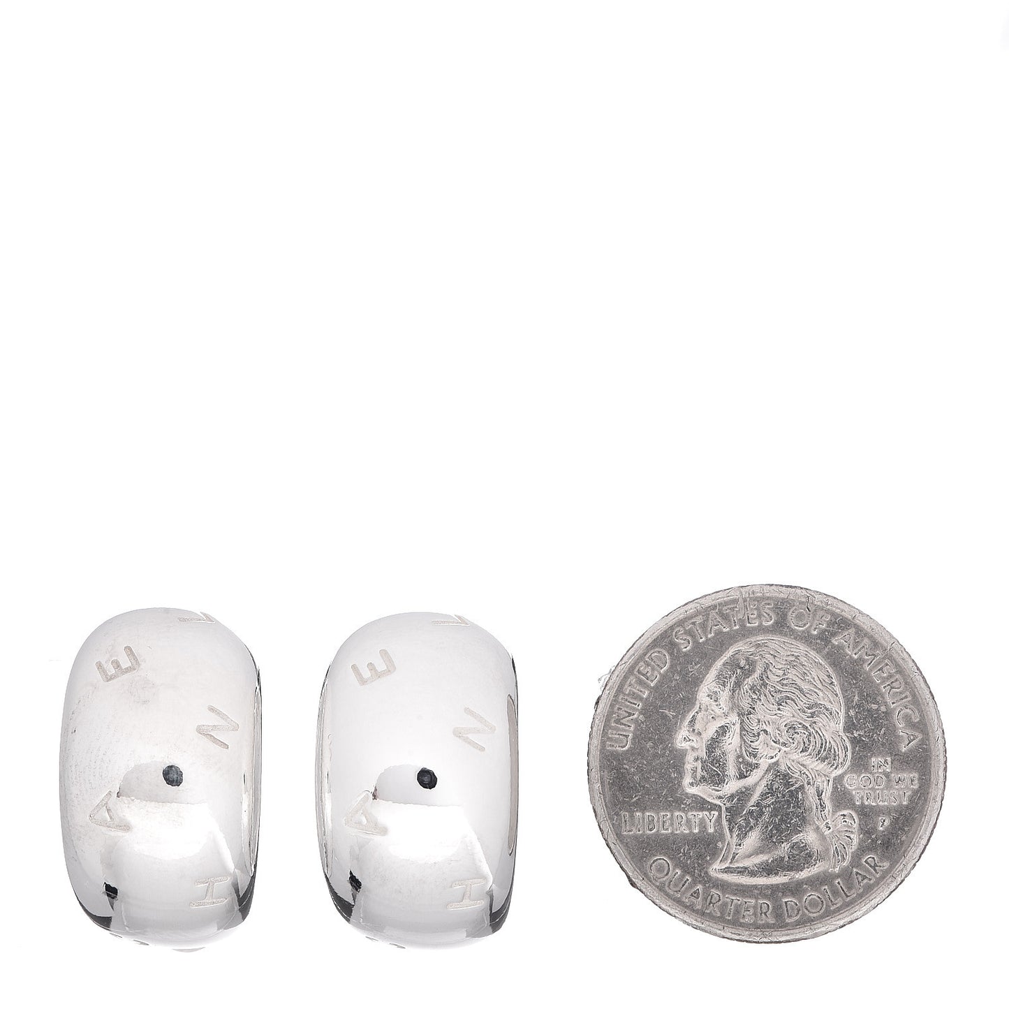 Sterling Silver Logo Clip-On Earrings