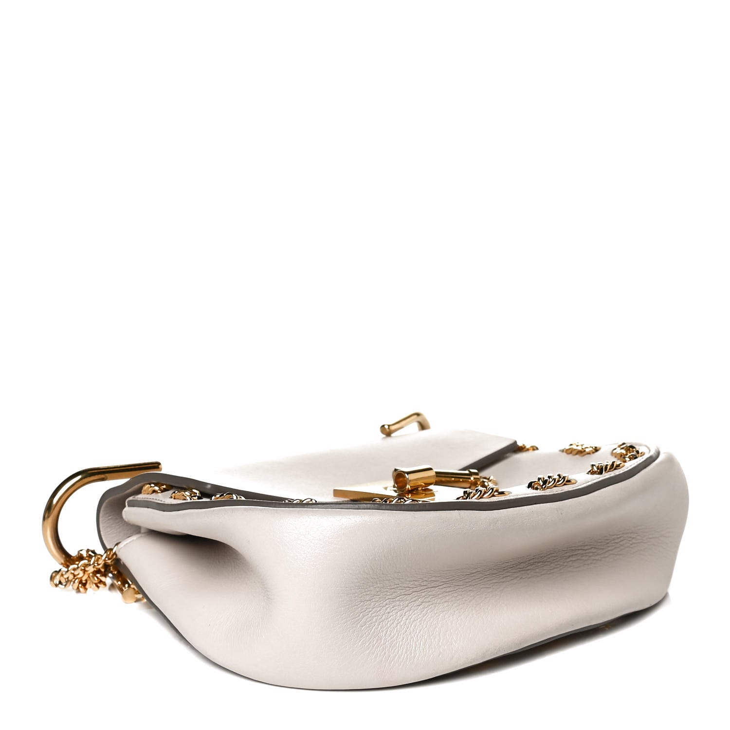 Chloe Calfskin Mini Drew Chain Shoulder Bag White 3 of 15