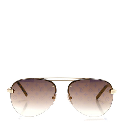 Louis Vuitton Metal Clockwise Sunglasses Z1020W Gold 2 of 9
