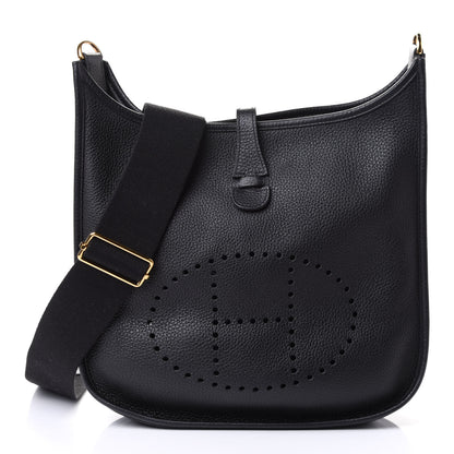 Hermes Taurillon Clemence Evelyne III PM Black 1 of 4
