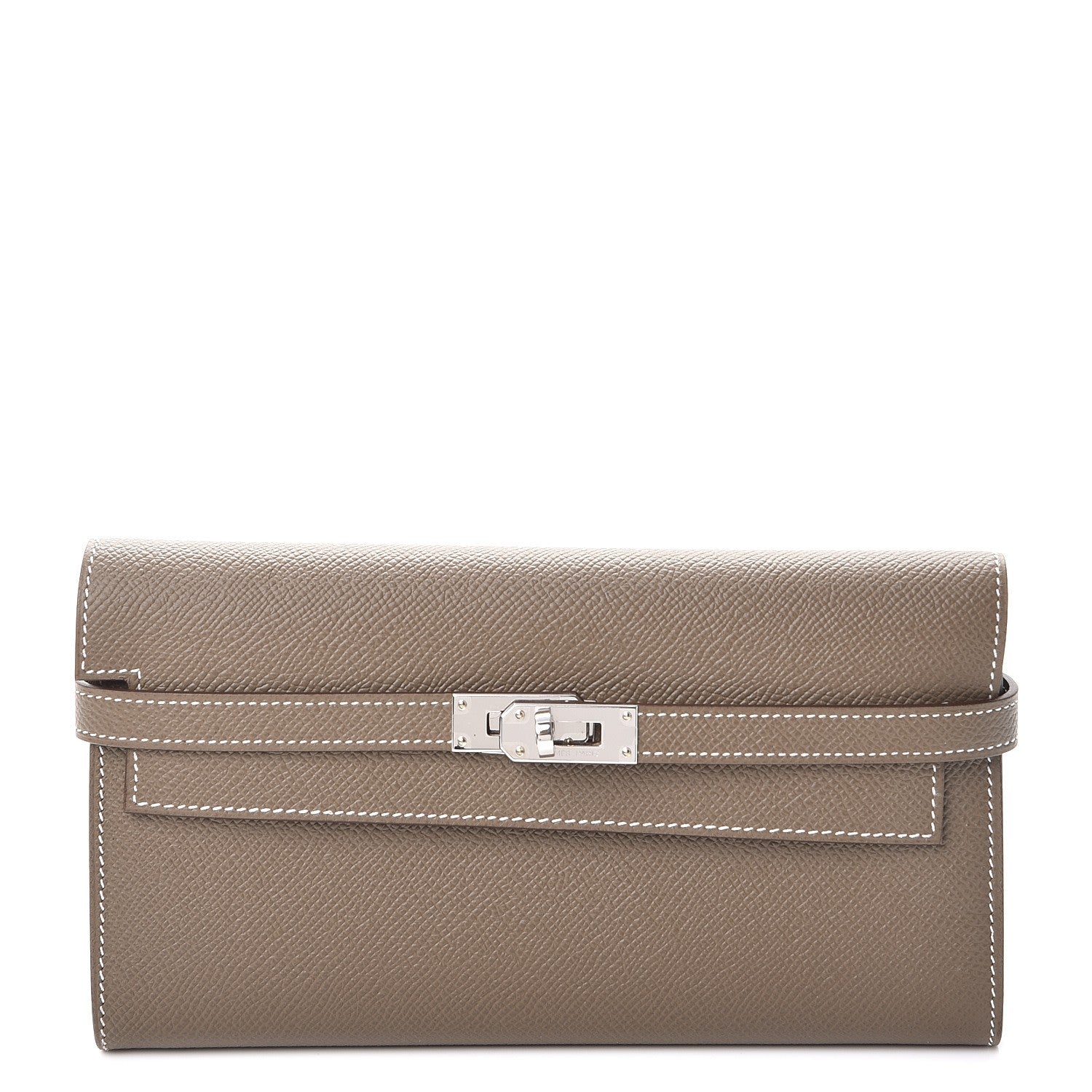 Hermes Epsom Kelly Longue Wallet Etoupe 1 of 8