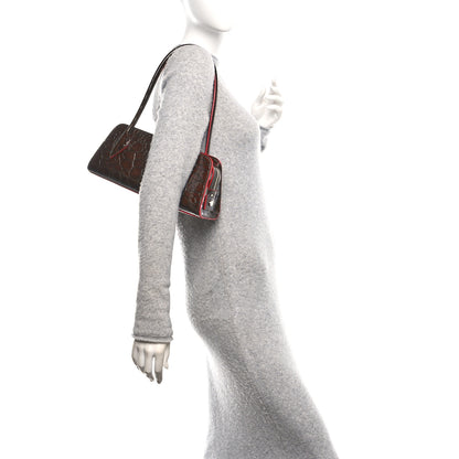 Christian Louboutin Calfskin Crocodile Embossed Pony Hair Leopard Print Eloise Top Handle Bag Brown 2 of 9