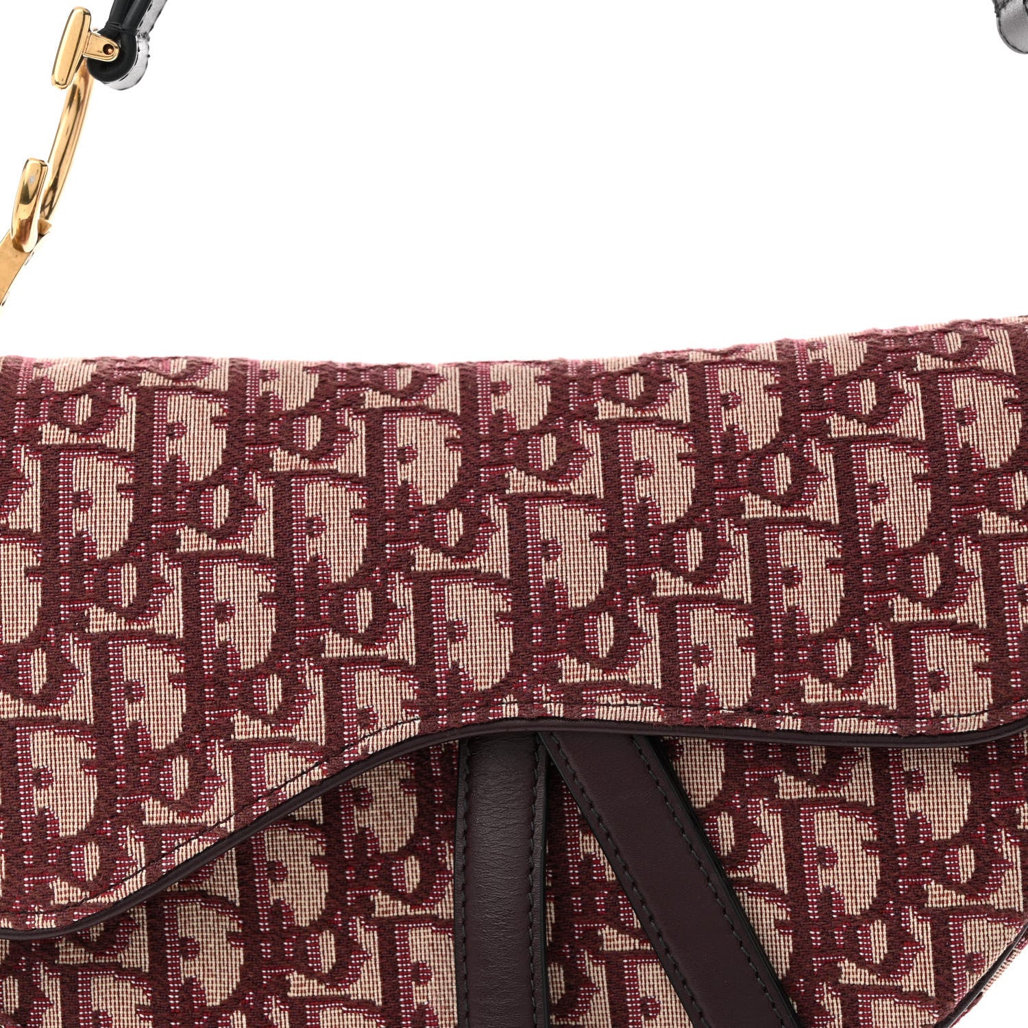Christian Dior Oblique Saddle Bag Burgundy 8 of 11