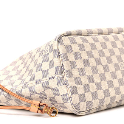 Louis Vuitton Damier Azur Neo Neverfull MM Rose Ballerine 10 of 11