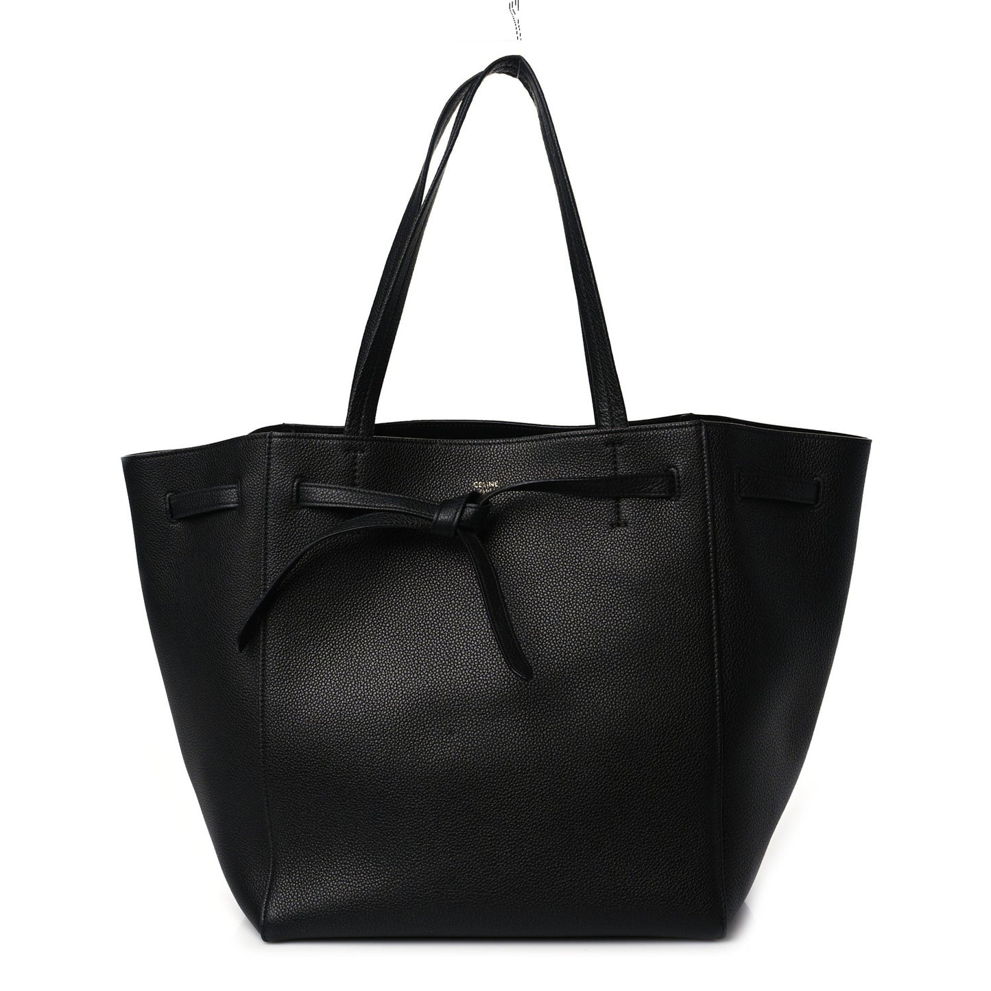 Soft Grained Calfskin Small Belt Cabas Phantom Black