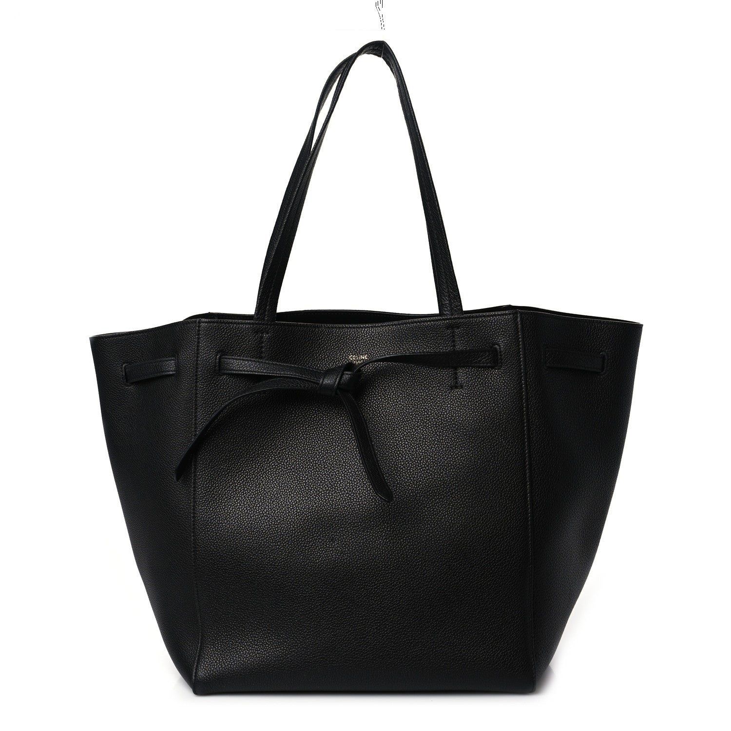 Celine Soft Grained Calfskin Small Belt Cabas Phantom Black 1 of 9
