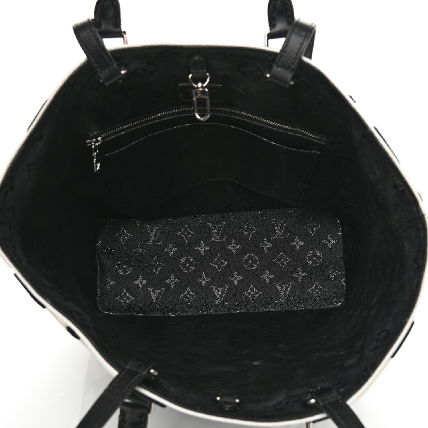 Louis Vuitton X UF Tufted Monogram Tufted Cabas White Black 5 of 10