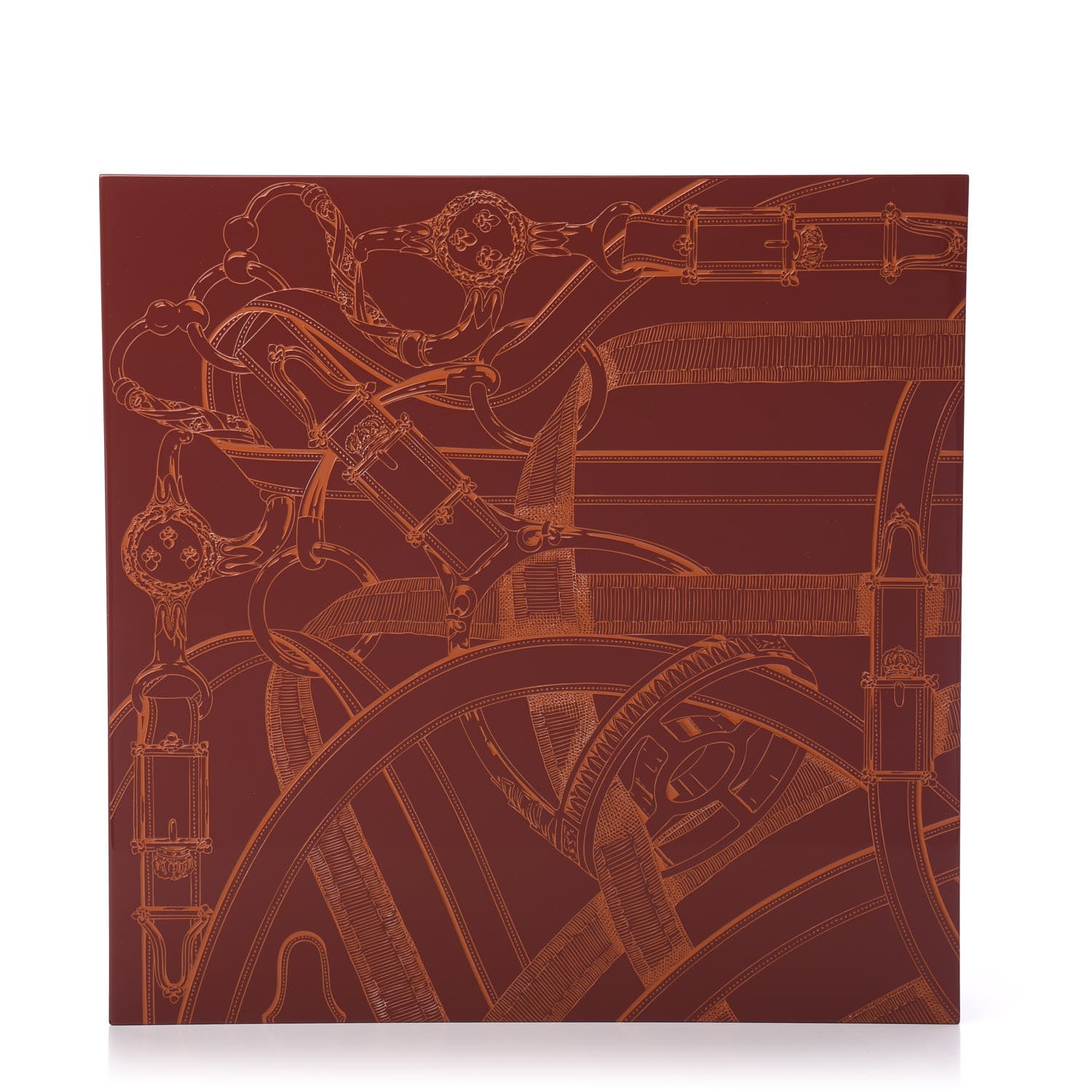 Hermes Lacquered Wood Box Rouge Birmin Orange Fonce 1 of 7