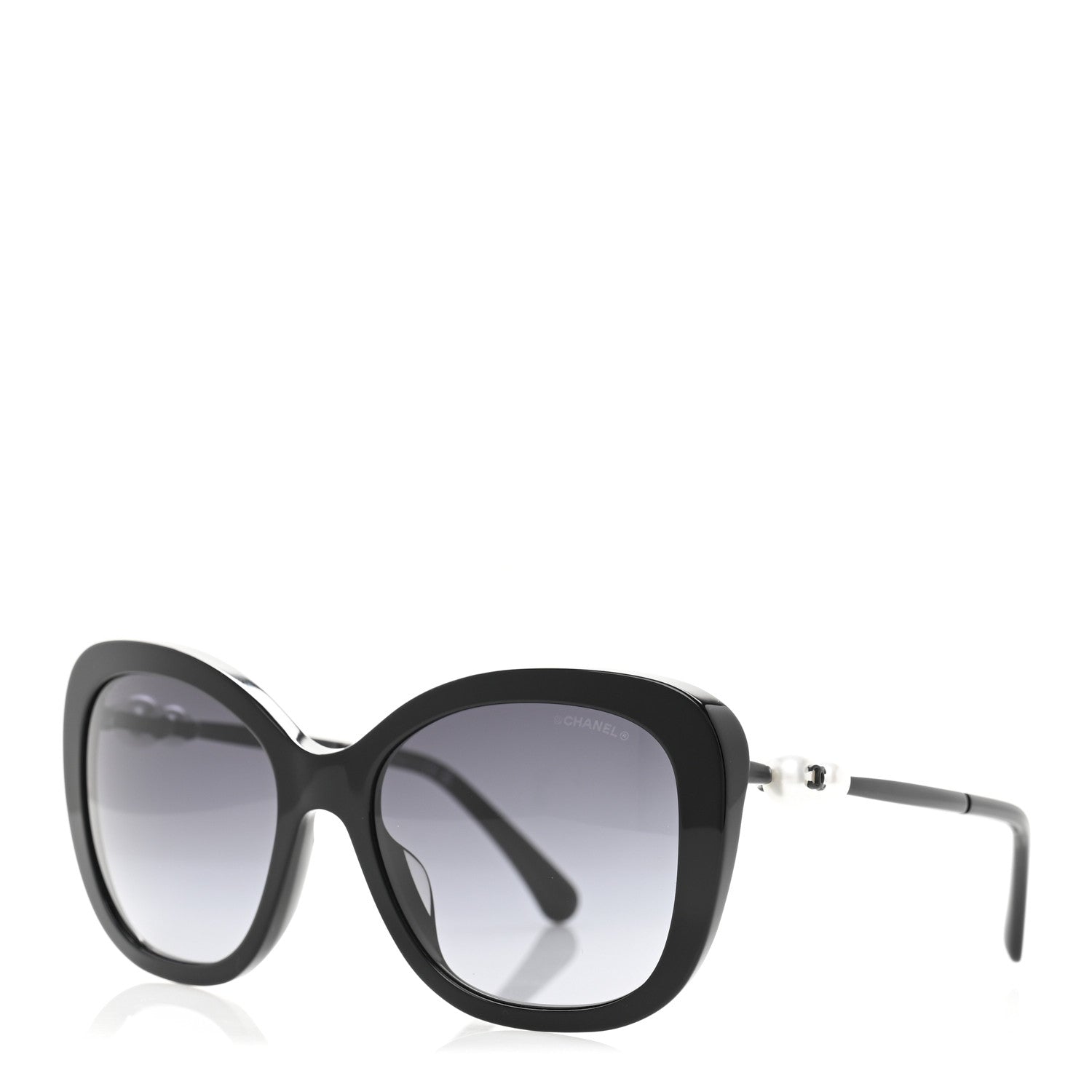 Chanel Acetate Butterfly Winter Pearl Sunglasses 5339-H-A Black 1 of 8