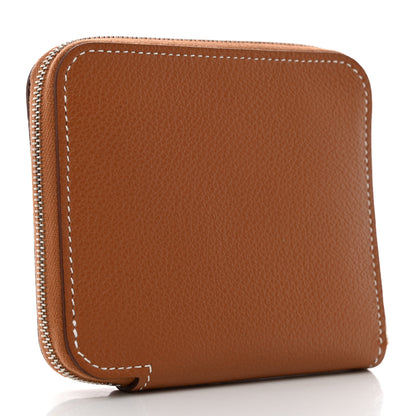 Hermes Evercolor Silk'In Compact Wallet Gold 3 of 9