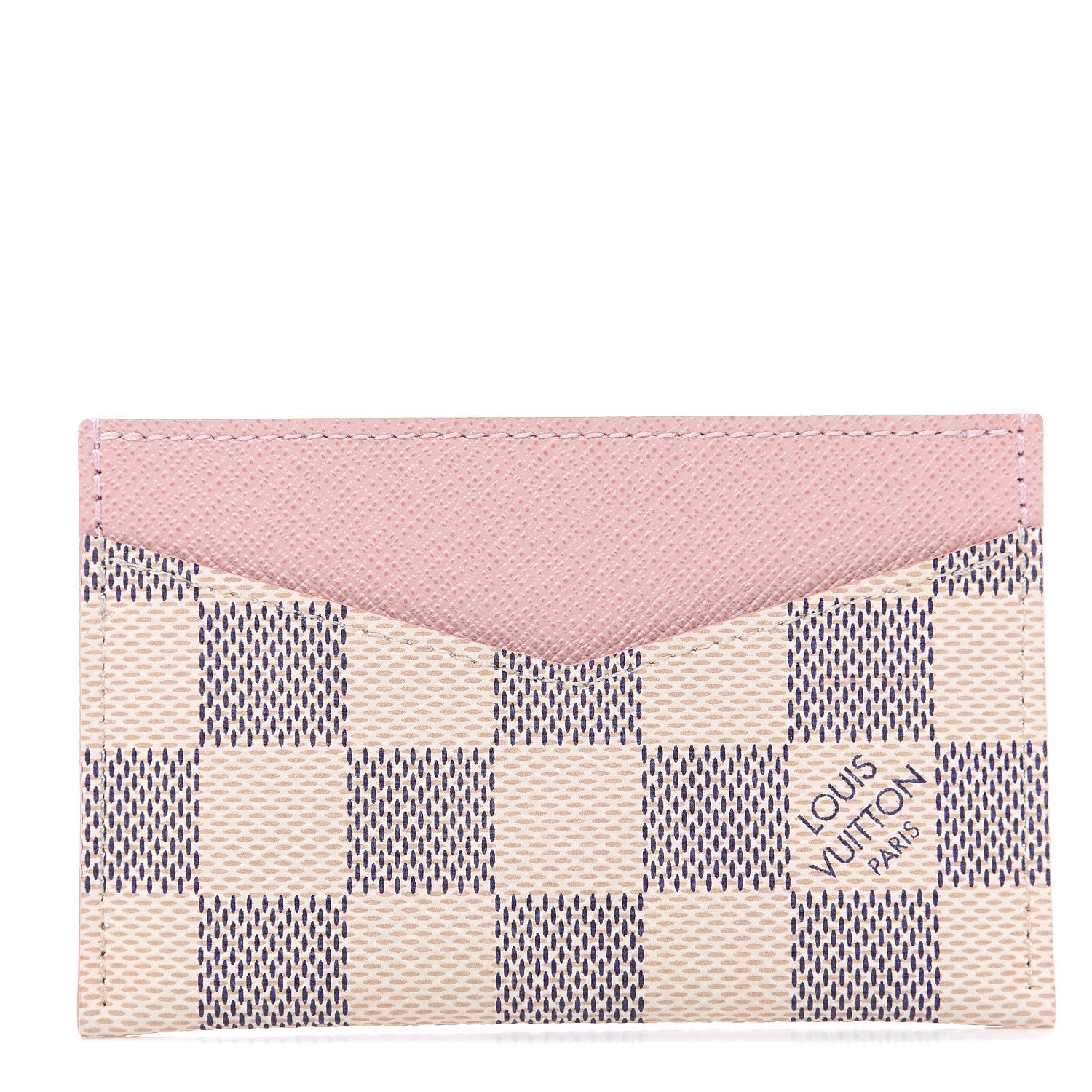 Louis Vuitton Damier Azur Daily Card Holder Rose Ballerine 1 of 6