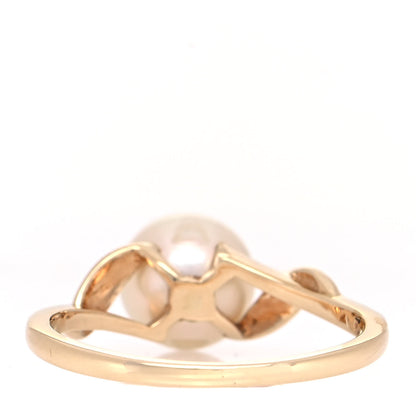 Mikimoto 14K Yellow Gold Akoya Pearl 7mm Ring 50 5.25 6 of 8