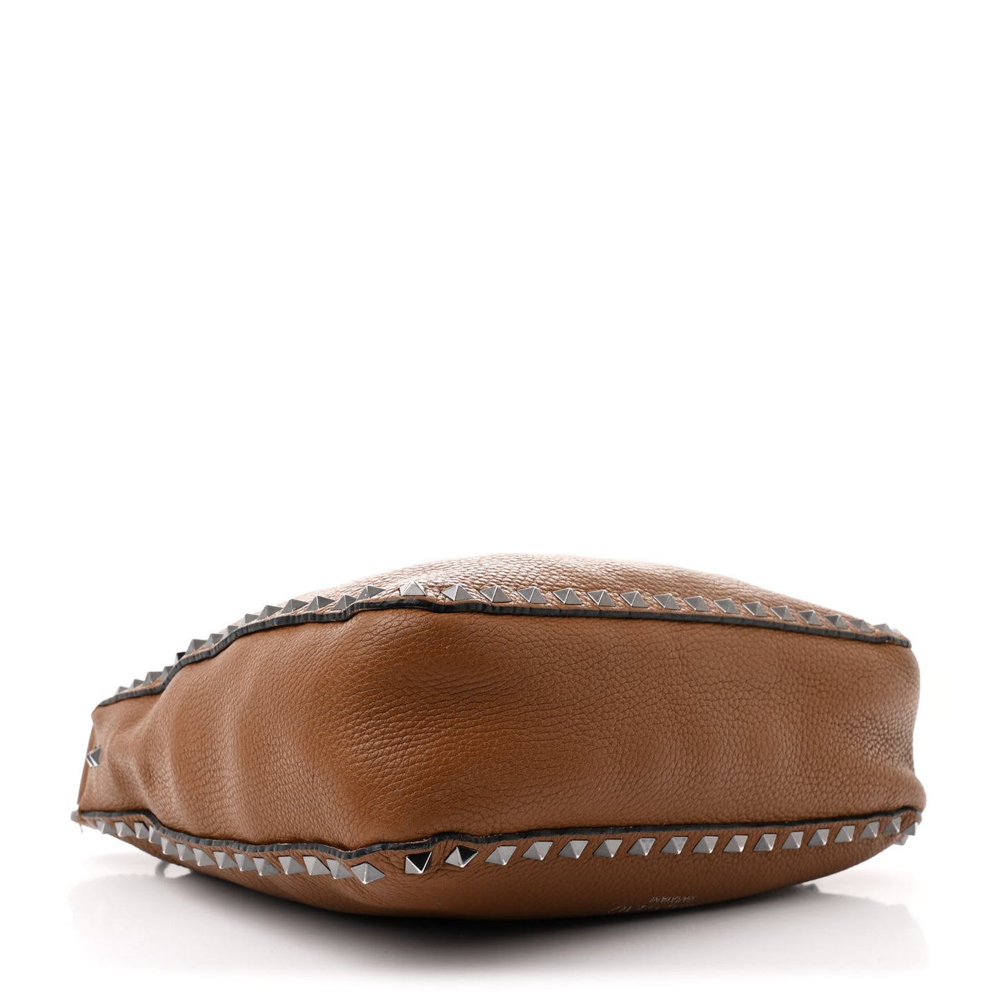 Pebbled Calfskin Small Rockstud Flip-Lock Messenger Bag Light Cuir