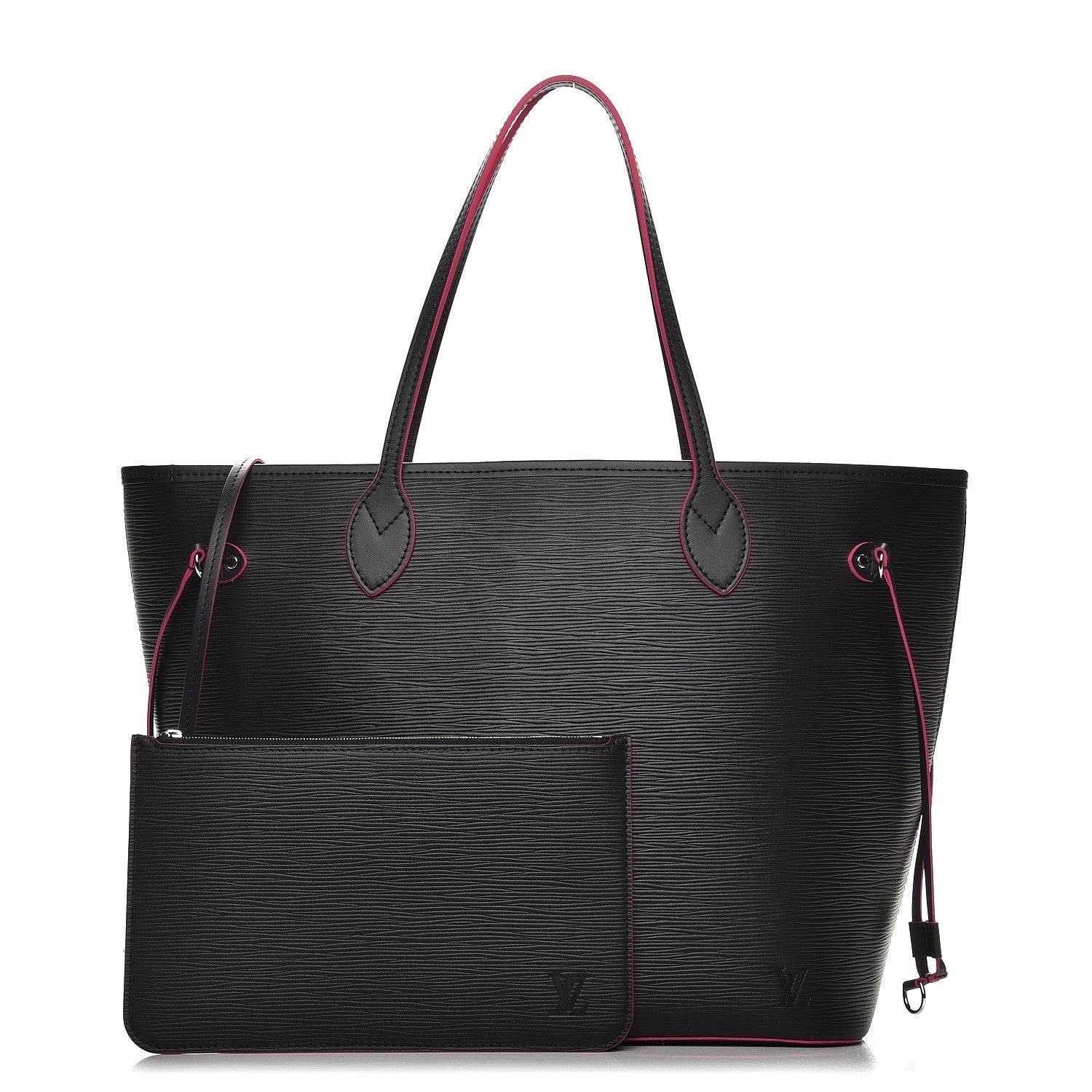 Louis Vuitton Epi Neverfull MM Black Hot Pink 1 of 7