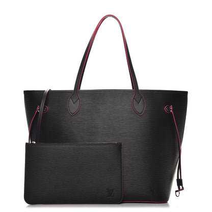 Louis Vuitton Epi Neverfull MM Black Hot Pink 1 of 7