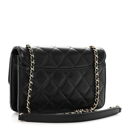 Chanel Sheepskin Quilted Mini Beauty Lock Flap Black 3 of 12