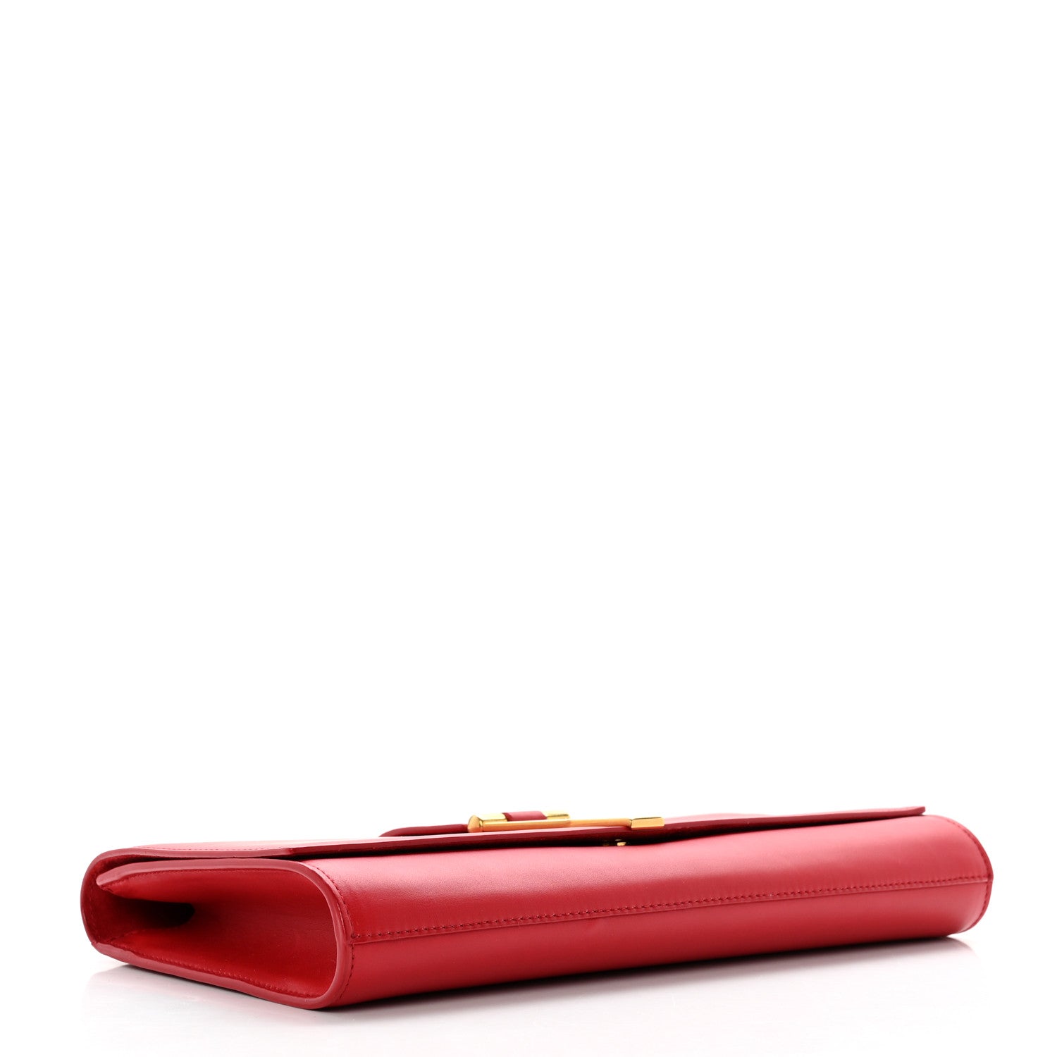Saint Laurent Calfskin Classic Y Ligne Clutch Red 4 of 7