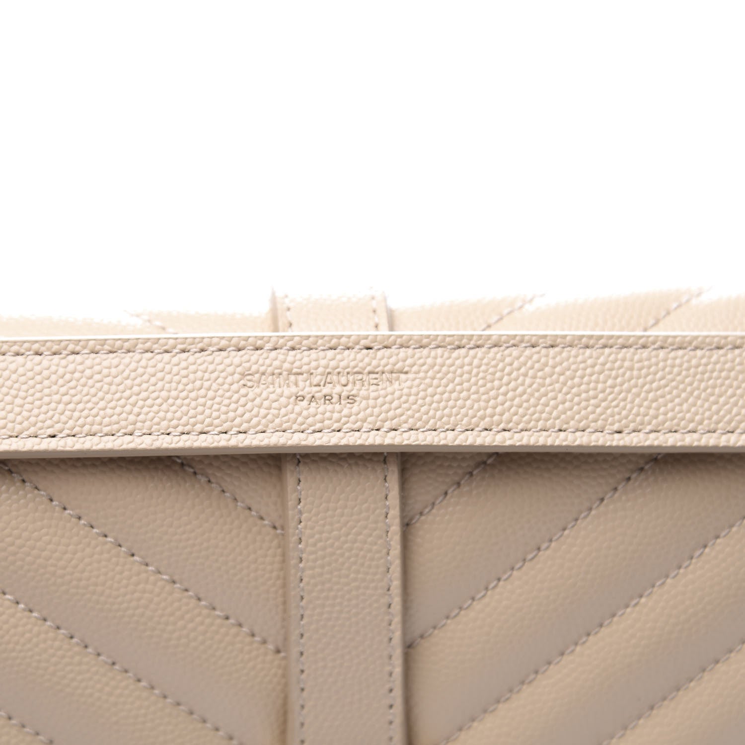 Saint Laurent Grain De Poudre Matelasse Chevron Large Monogram Satchel Nude Powder 9 of 11