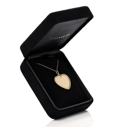Tiffany 18K Yellow Gold Twist Heart Pendant Necklace 7 of 7