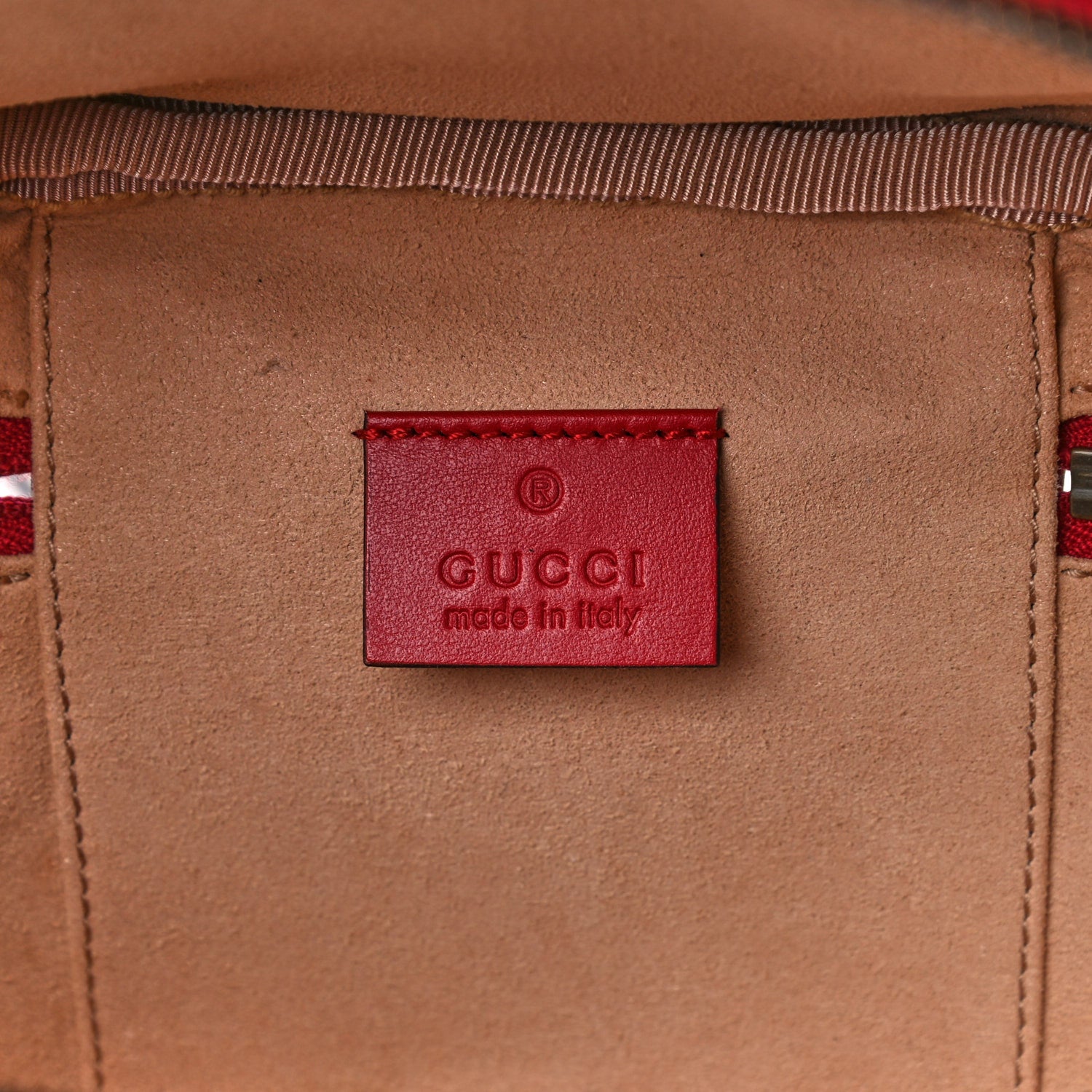 Gucci Calfskin Matelasse Mini GG Marmont Round Backpack Hibiscus Red 5 of 9