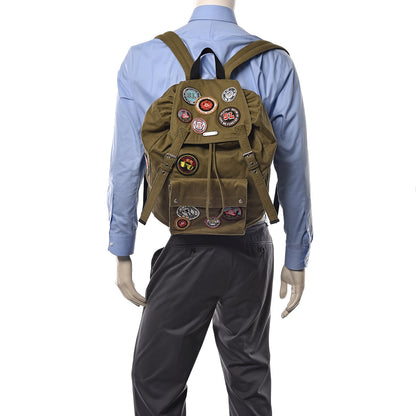 Saint Laurent Canvas Multi Patch Backpack Gabardine 2 of 8