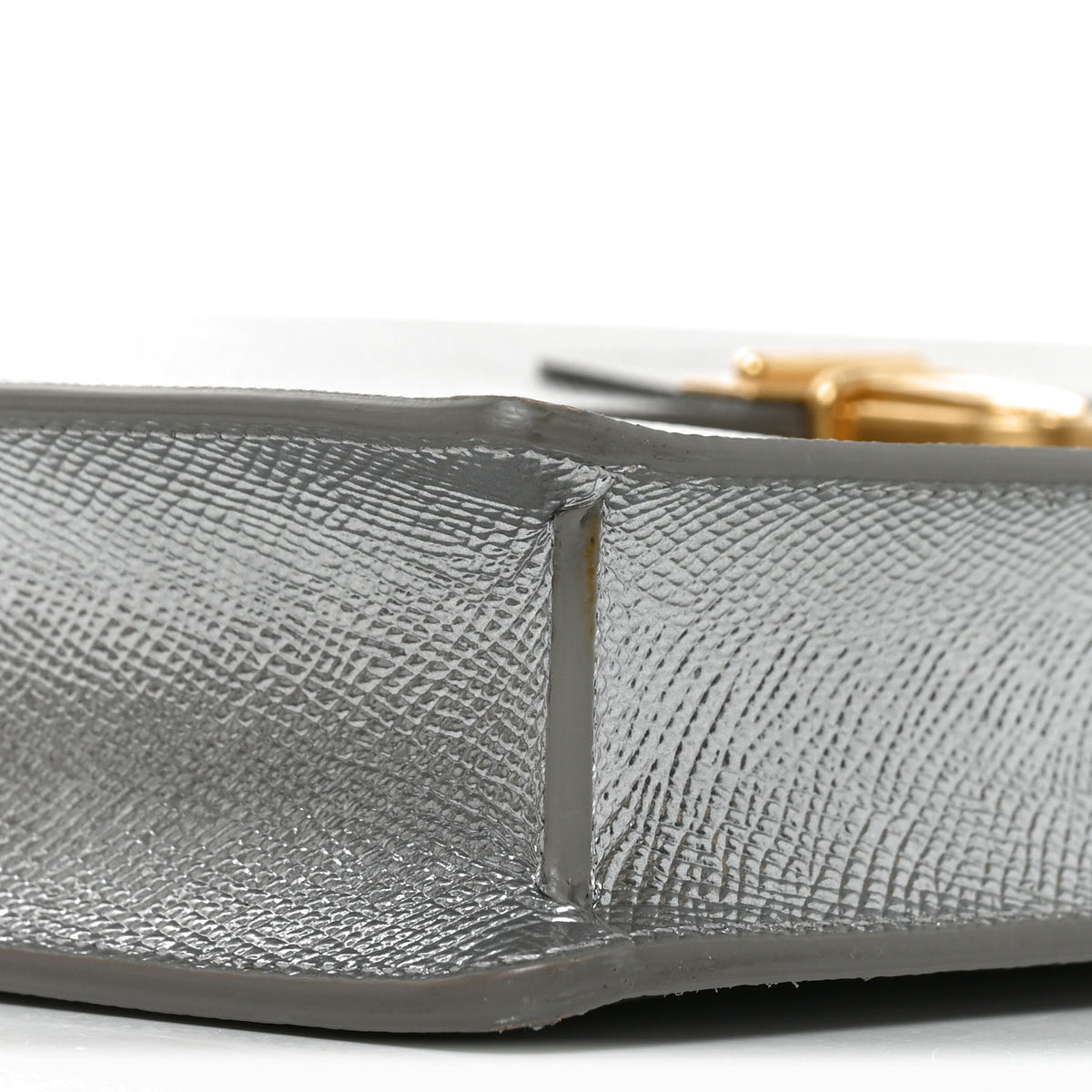 Grained Calfskin Cartable Medium Briefcase Silver