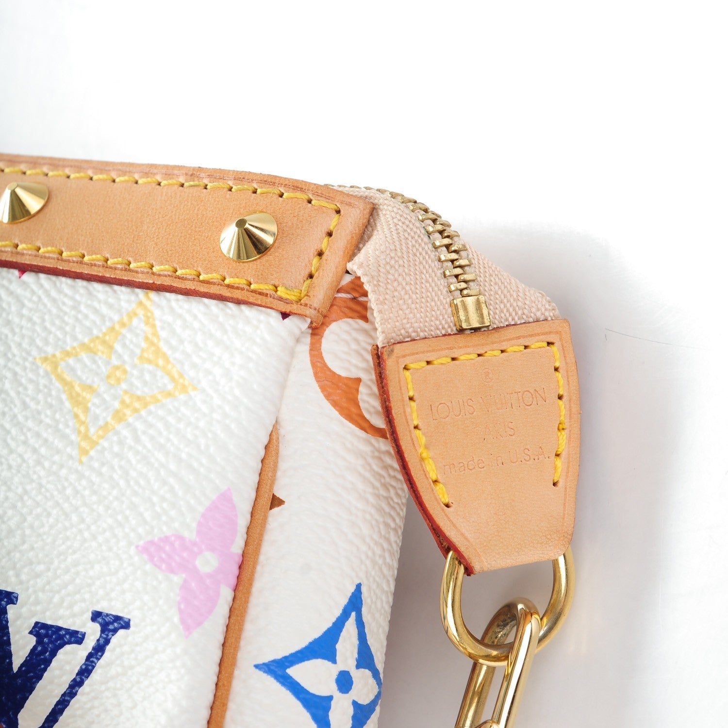 Louis Vuitton Monogram Multicolor Pochette Accessories White 5 of 8