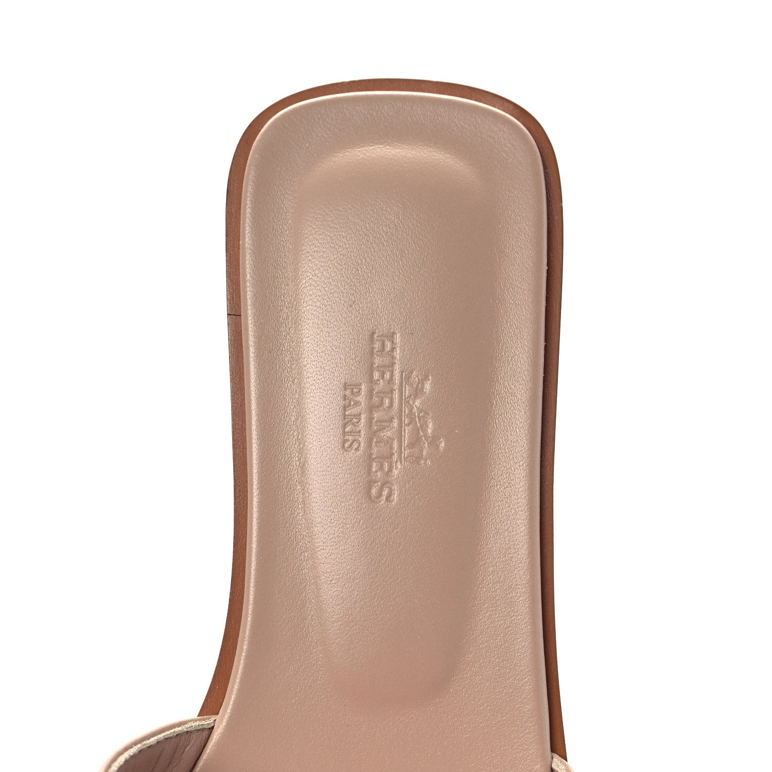 Hermes Box Calfskin Oran Sandals 36.5 Bois De Santal 7 of 9