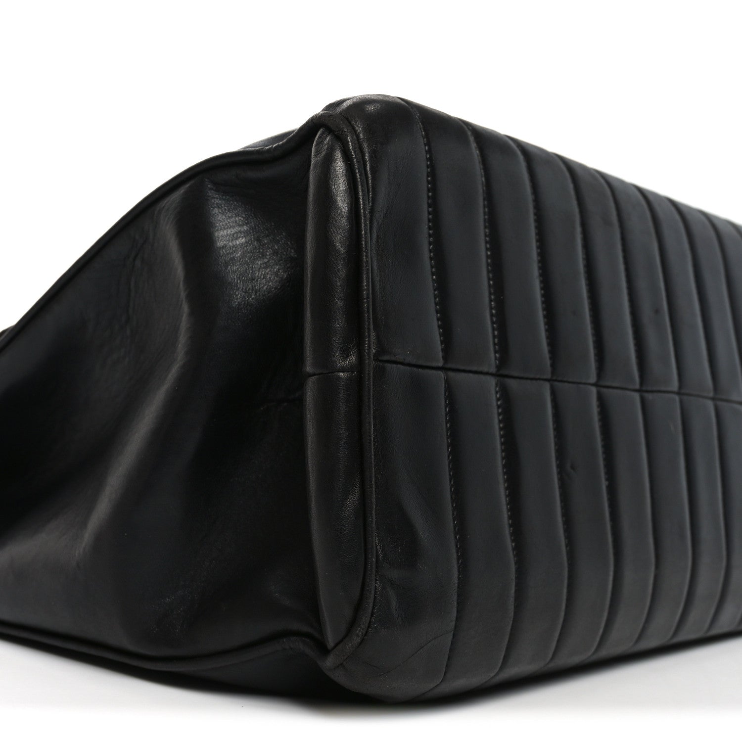 Chanel Lambskin Vertical Quilted XL Jumbo Single Flap Black 10 of 12