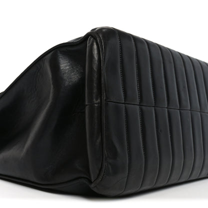 Chanel Lambskin Vertical Quilted XL Jumbo Single Flap Black 10 of 12