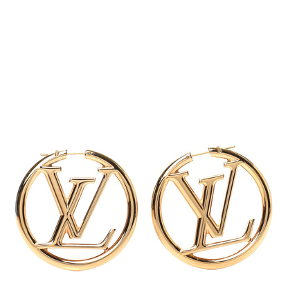 Louis Vuitton Metal Louise Hoop Earrings Gold 1 of 4