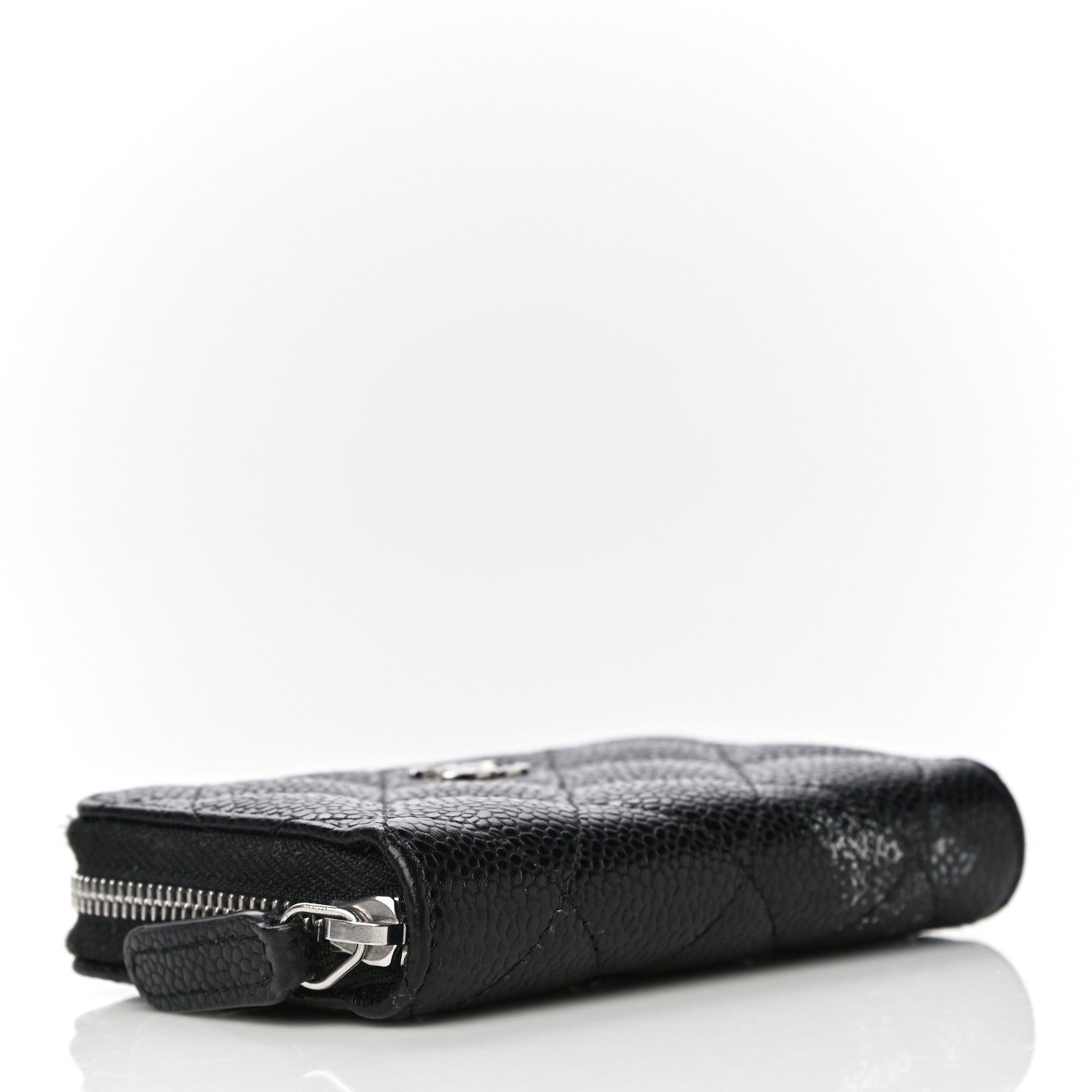 Chanel Caviar Quilted Zip Coin Purse Black 3 of 14