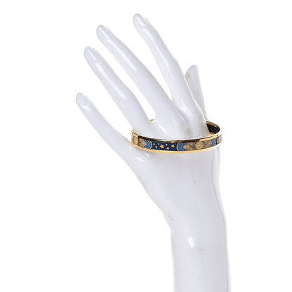 Hermes Enamel Printed Narrow Sun Moon Stars Bracelet 65 2 of 6