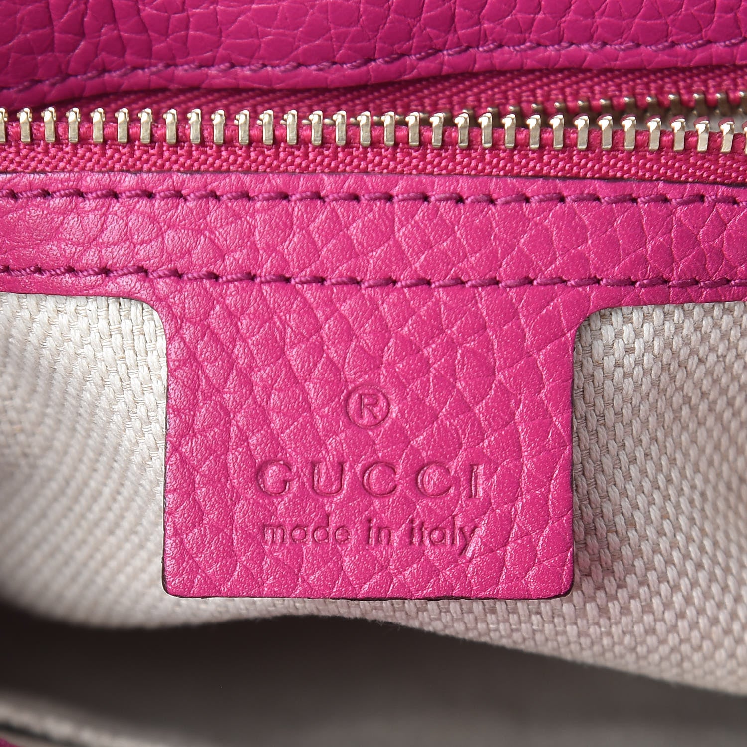 Gucci Cellarius Calfskin Medium Soho Flap Crossbody Bright Bouganville 8 of 9