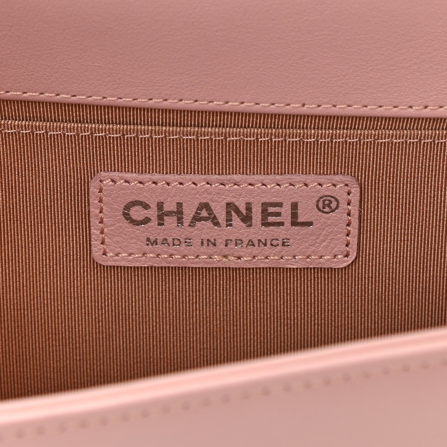 Calfskin Quilted Medium Boy Flap Light Pink