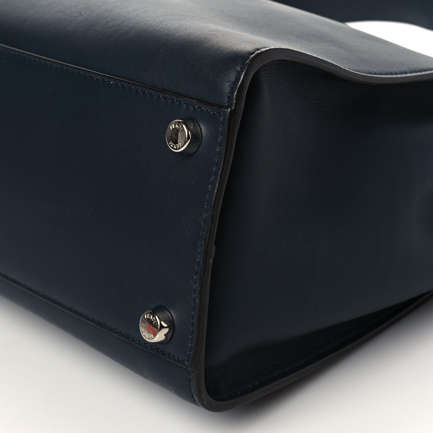 Fendi Vitello Tahiti Burro Large Peekaboo Iconic Essentially Satchel Blue Notte Grigio Perla 11 of 12