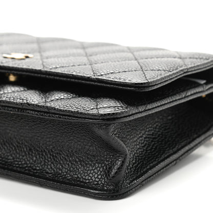 Chanel Caviar Quilted Wallet On Chain WOC Black 10 of 10
