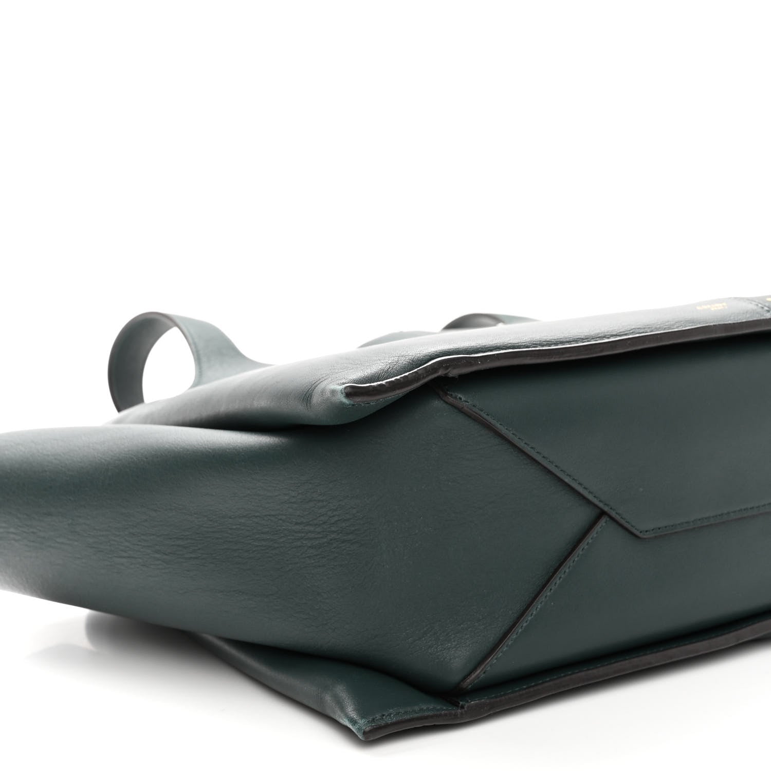 Celine Smooth Calfskin Medium Tri-Fold Bag Bottle Green 9 of 12