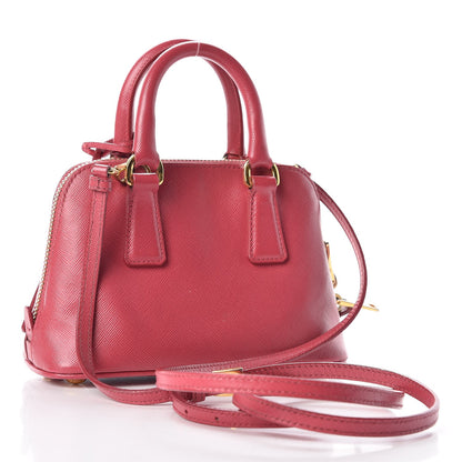 Prada Saffiano Lux Mini Promenade Tote Peonia 3 of 11