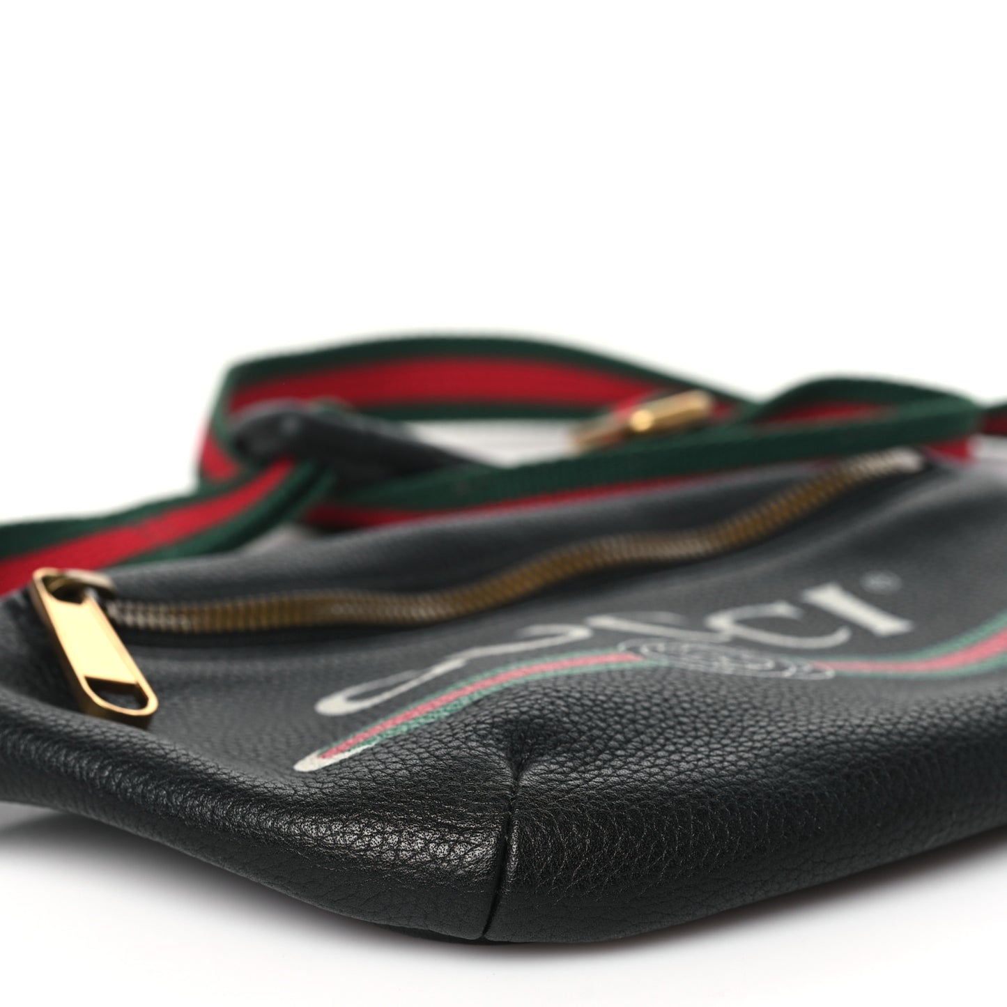 Grained Calfskin Small Logo Belt Bag Black