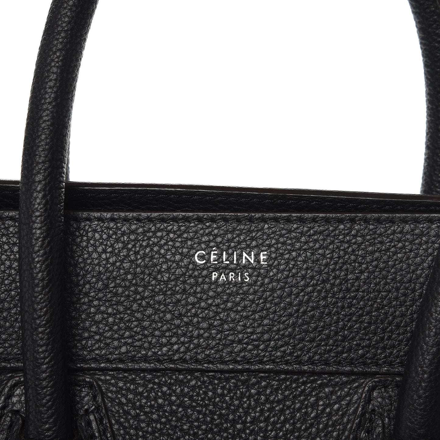 Drummed Calfskin Mini Luggage Black