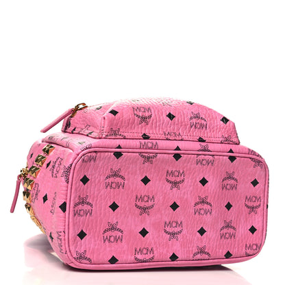 MCM Visetos Small Side Stud Stark Backpack Pink 4 of 10