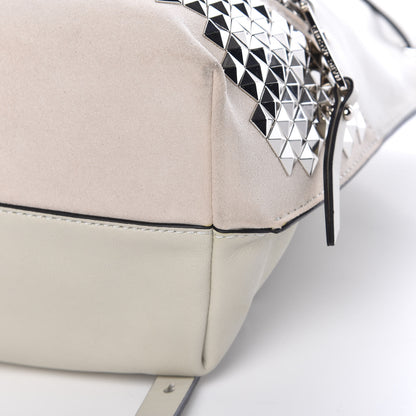 Marc Jacobs Suede Calfskin Studded Zip Flap Backpack Dove 10 of 10