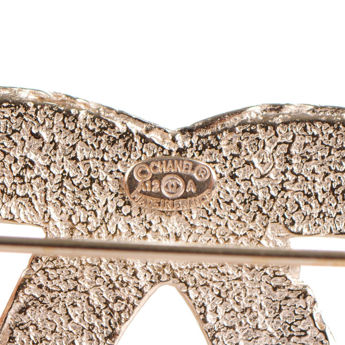 Crystal CC Brooch Gold