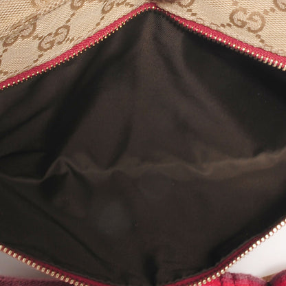 Gucci GG Monogram Web Double Pocket Belt Bag Red 5 of 8