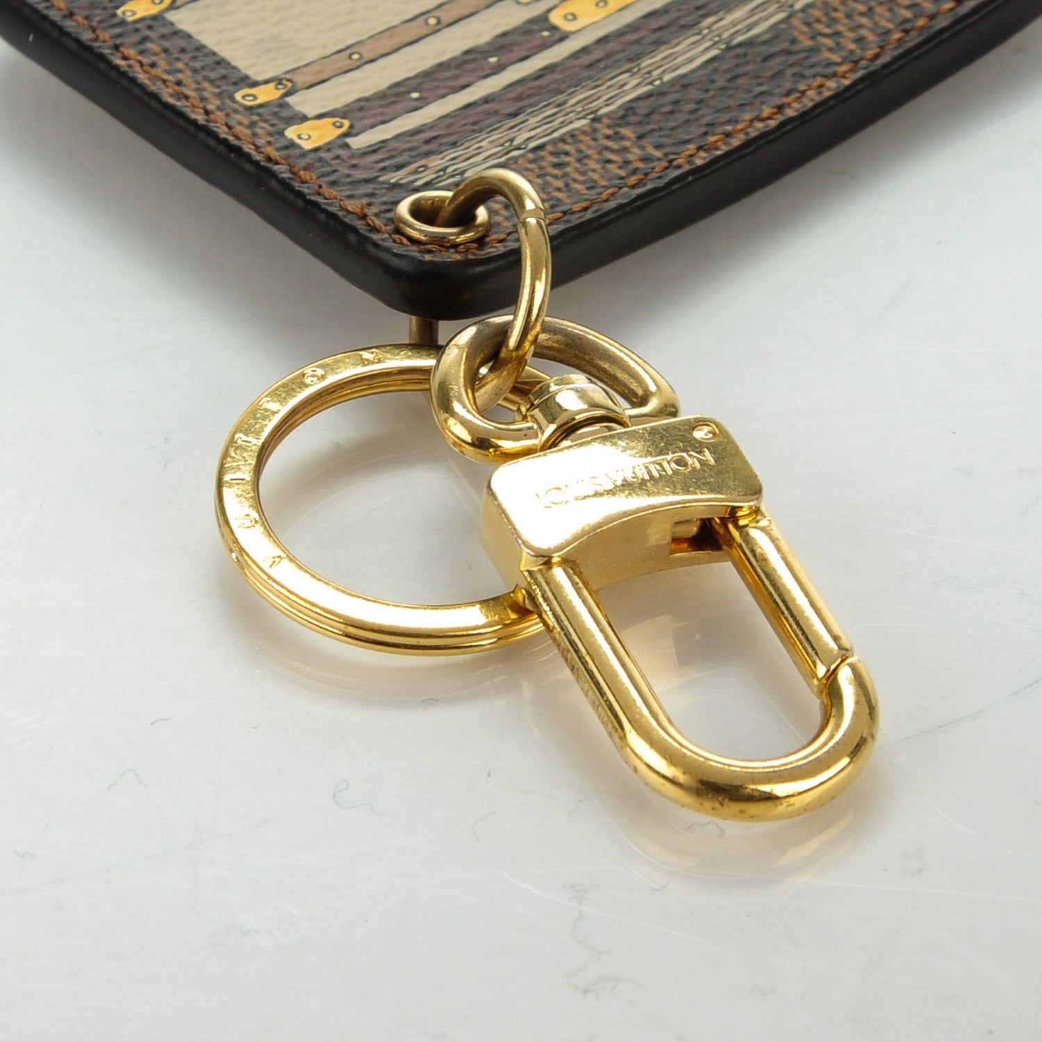 Louis Vuitton Damier Ebene Trunks and Locks Bag Charm 3 of 5