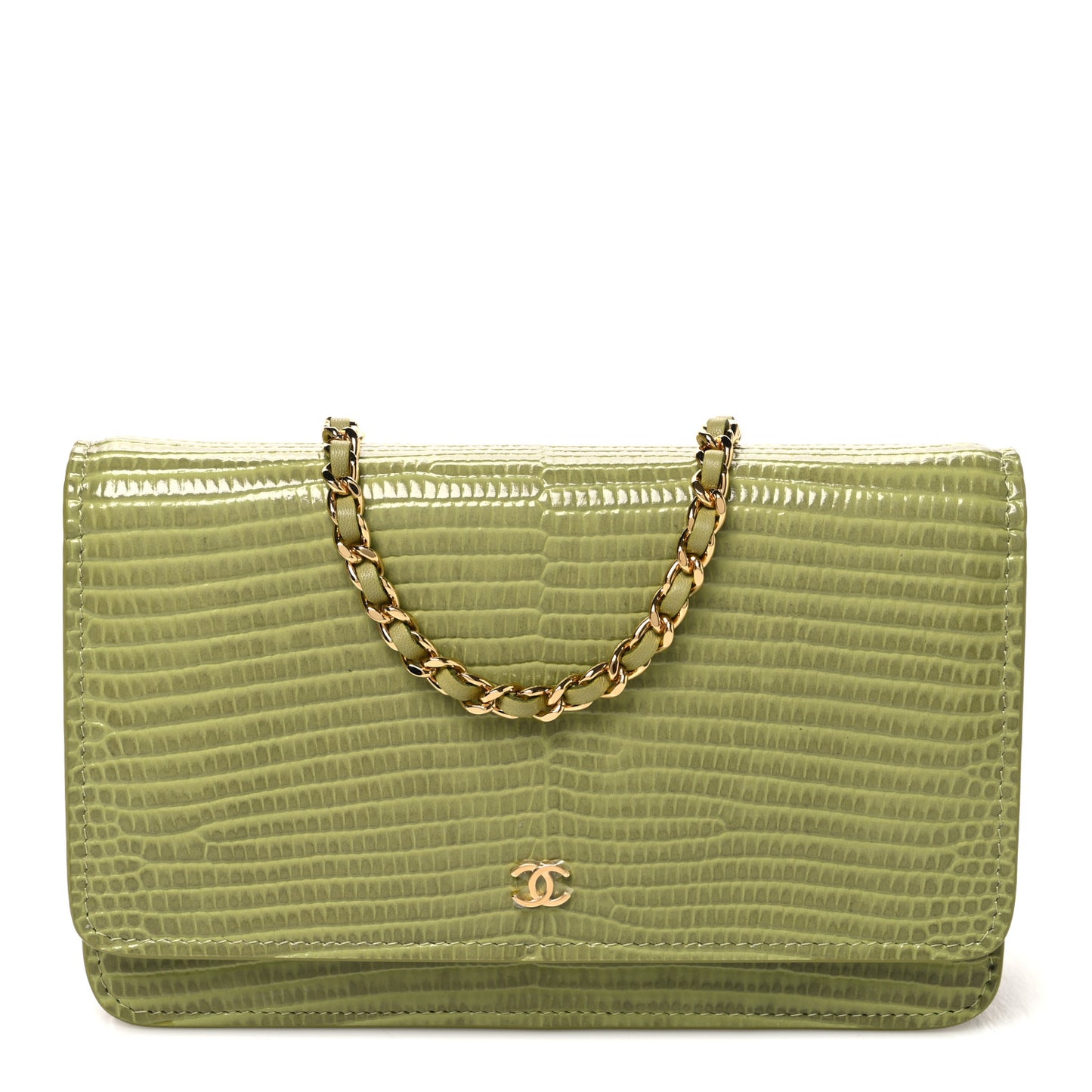 Shiny Lizard Wallet on Chain WOC Green