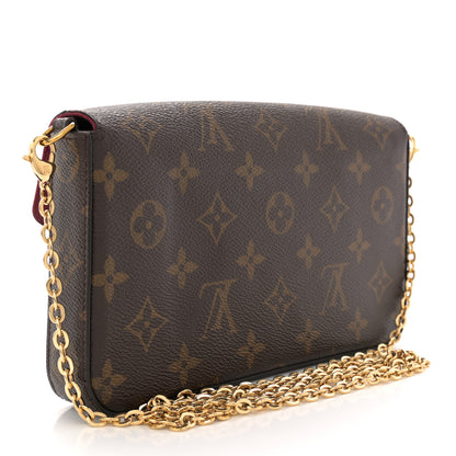 Louis Vuitton Monogram Pochette Felicie Chain Wallet Fuchsia 4 of 13