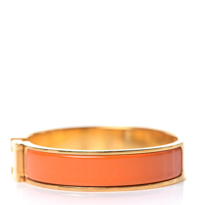 Hermes Enamel Narrow Clic Clac H Bracelet PM Orange 7 of 8